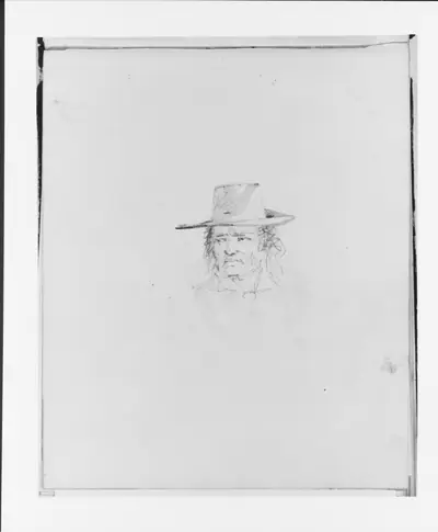 Man Wearing a Hat (from Sketchbook)