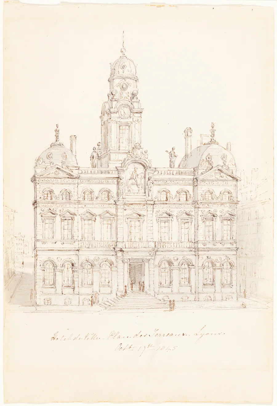 Hôtel de Ville, Place des Terreaux, Lyons by Robert Smirke
