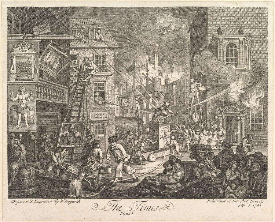 The Times, Plate 1 by William Hogarth