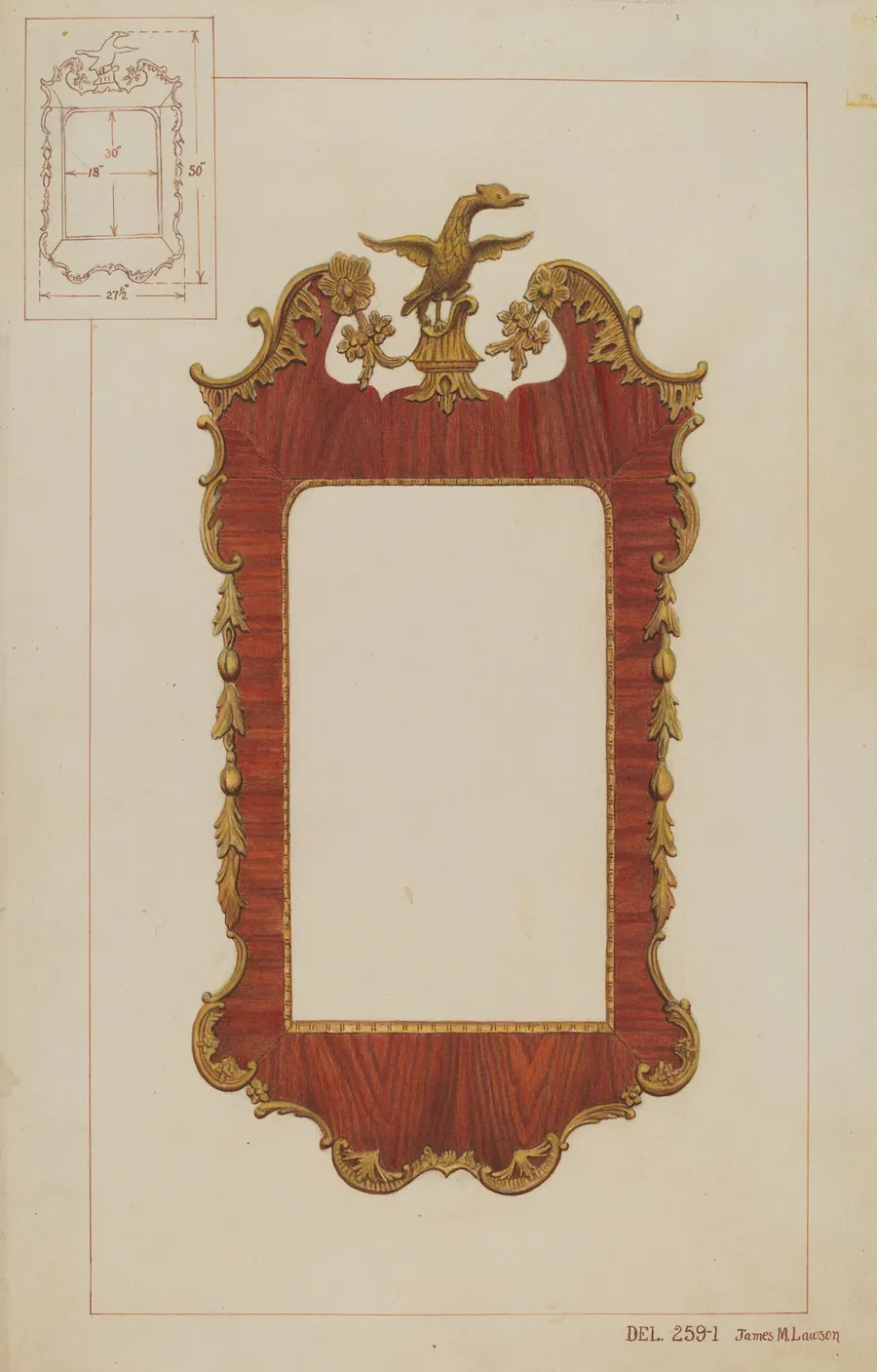 Mirror - Chippendale Style by James M. Lawson