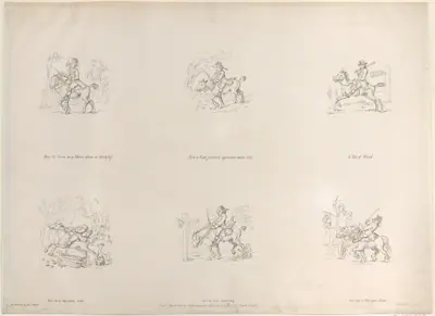 How to turn any Horse, Mare, or Gelding; How to Ride genteel & agreeable down Hill; A Bit of Blood; How to be run away with; How to loose your way; One way to Stop your Horse