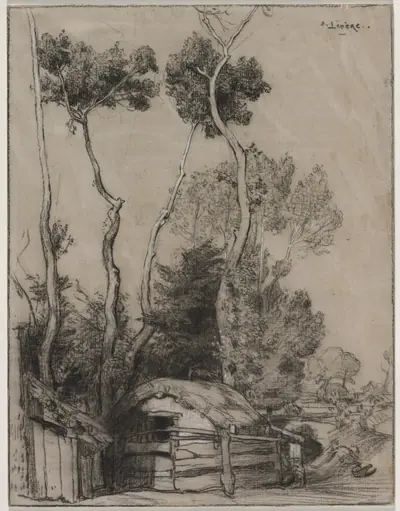 Landscape with Cottages