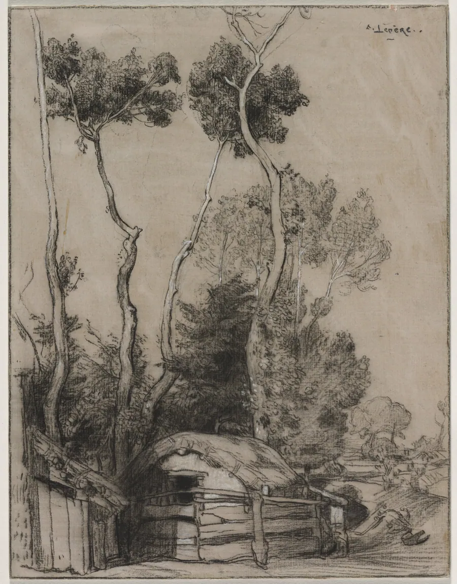 Landscape with Cottages by Auguste Louis Lepère