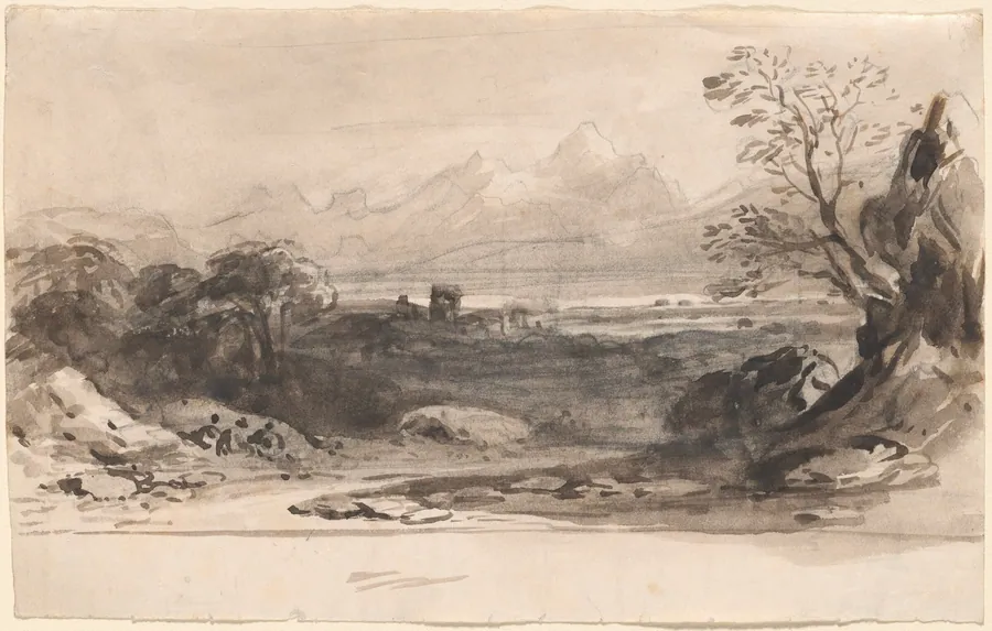 Landscape with Ruins by John Varley