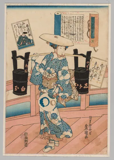Harumichi no Tsuraki from the series A Pictorial Commentary on One Hundred Poems by One Hundred Poets, no. 31