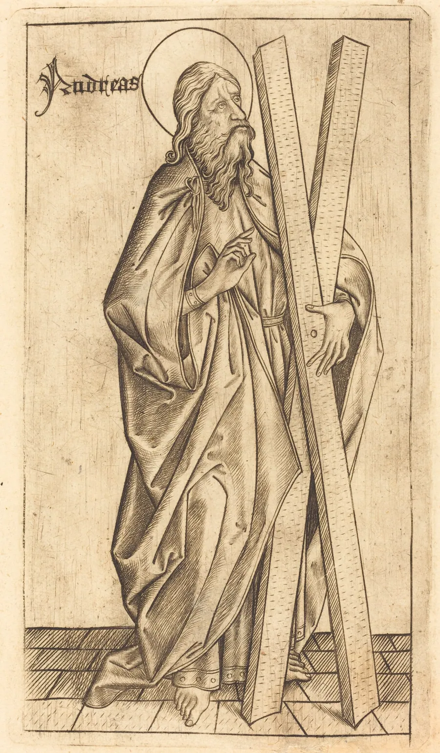 Saint Andrew by Israhel van Meckenem