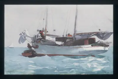 Taking on Wet Provisions (Schooner Marked Newport, K. W.)