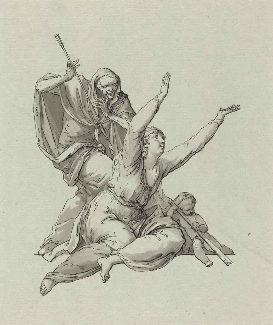 Death Stalking a Woman by Carl Gotthard Langhans