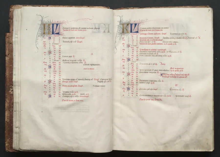 The Gotha Missal:  Fol. 7r, Text by Master of the Boqueteaux