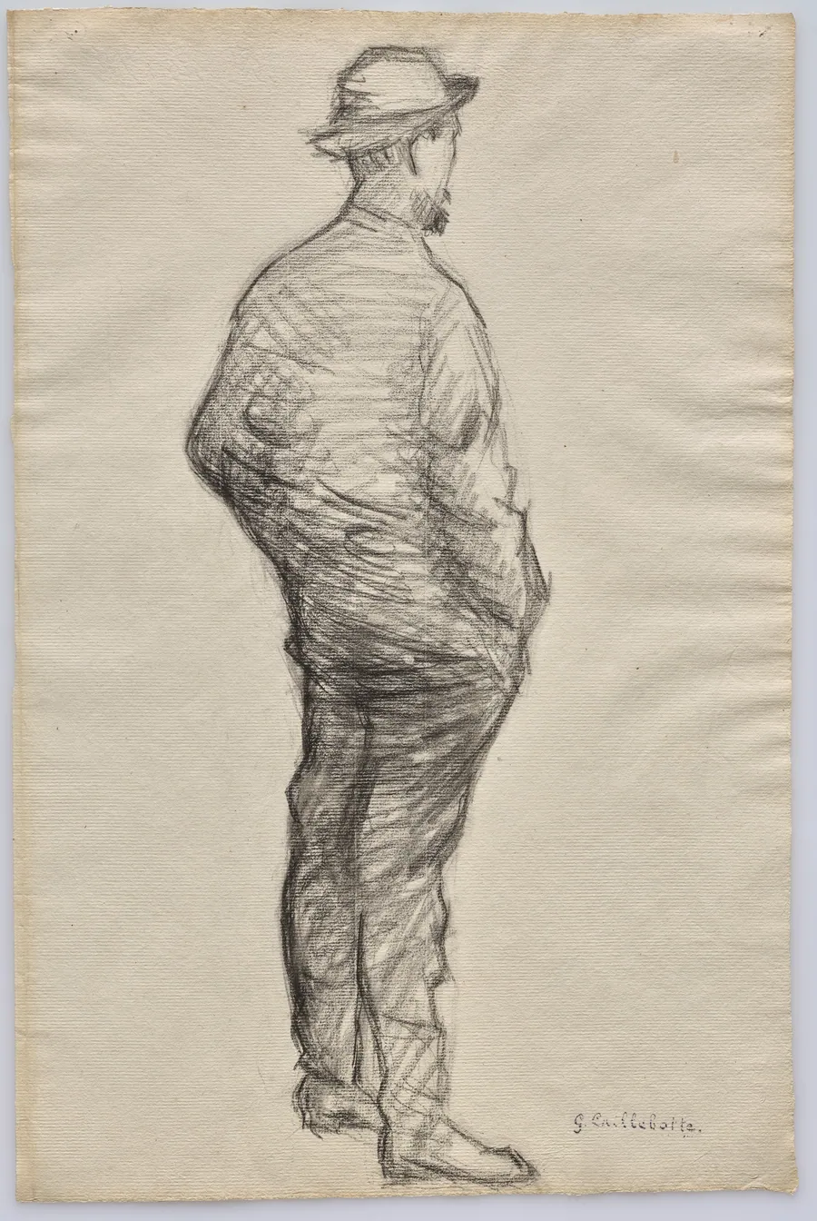 Study of a Man with Hands in His Pockets by Gustave Caillebotte