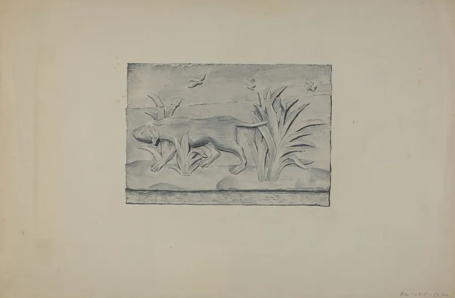 Relief Panel of Dog by Flora Merchant