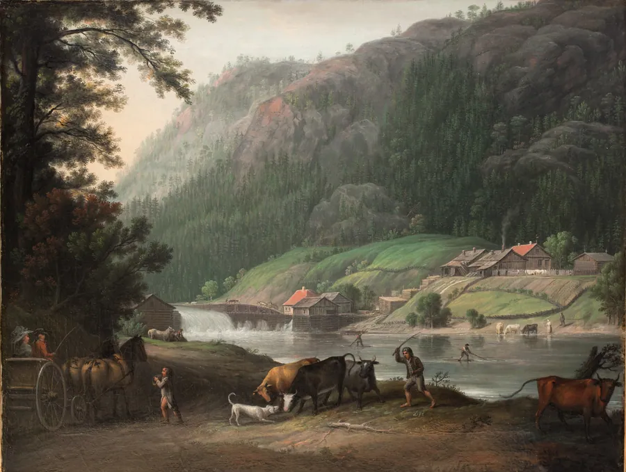 Tistedalen ved Frederikshald i Norge by Erik Pauelsen