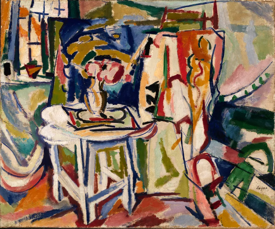Interior by H. Lyman Saÿen, born Philadelphia, PA 1875-died Philadelphia, PA 1918