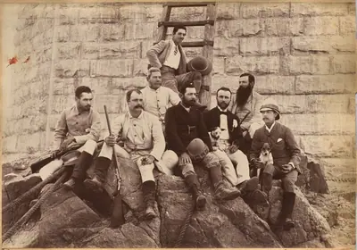 Staff of Messrs. Glover & Co., Sindh Bridge (verso)