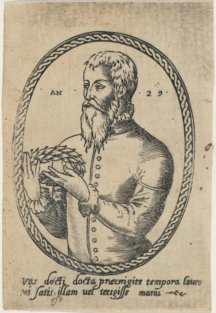 Portrait of a Man Holding a Laurel Wreath by Unknown 19th Century
