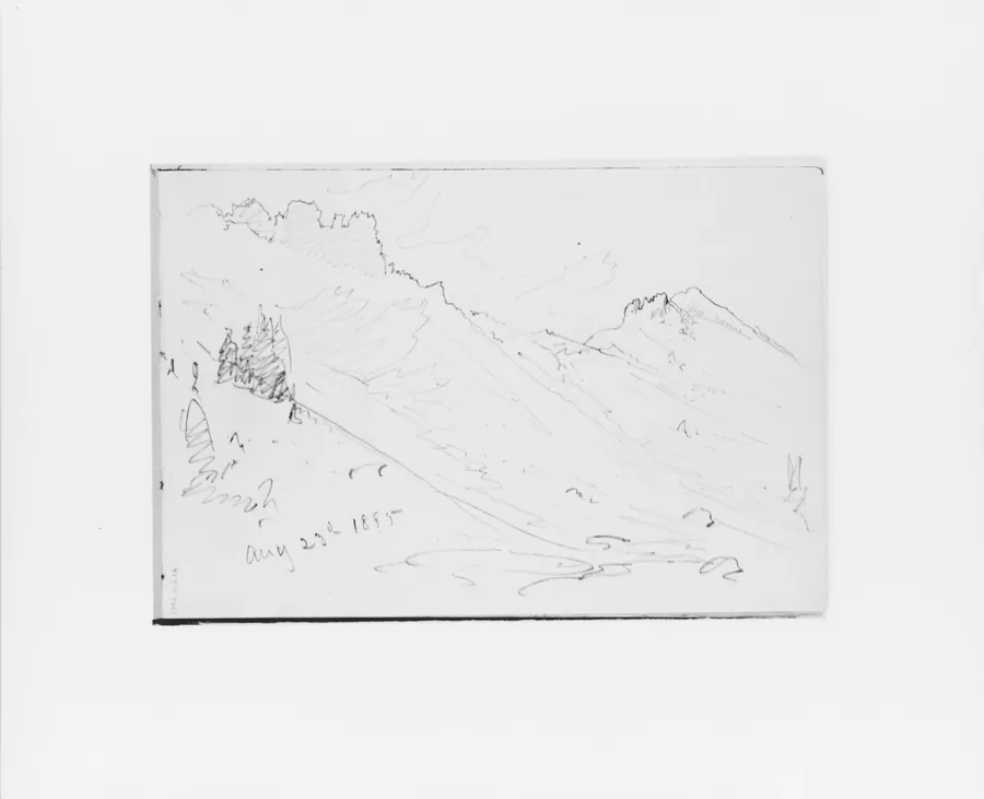 Mountain Slope Aug 23 1885 (from Sketchbook X) by William Trost Richards