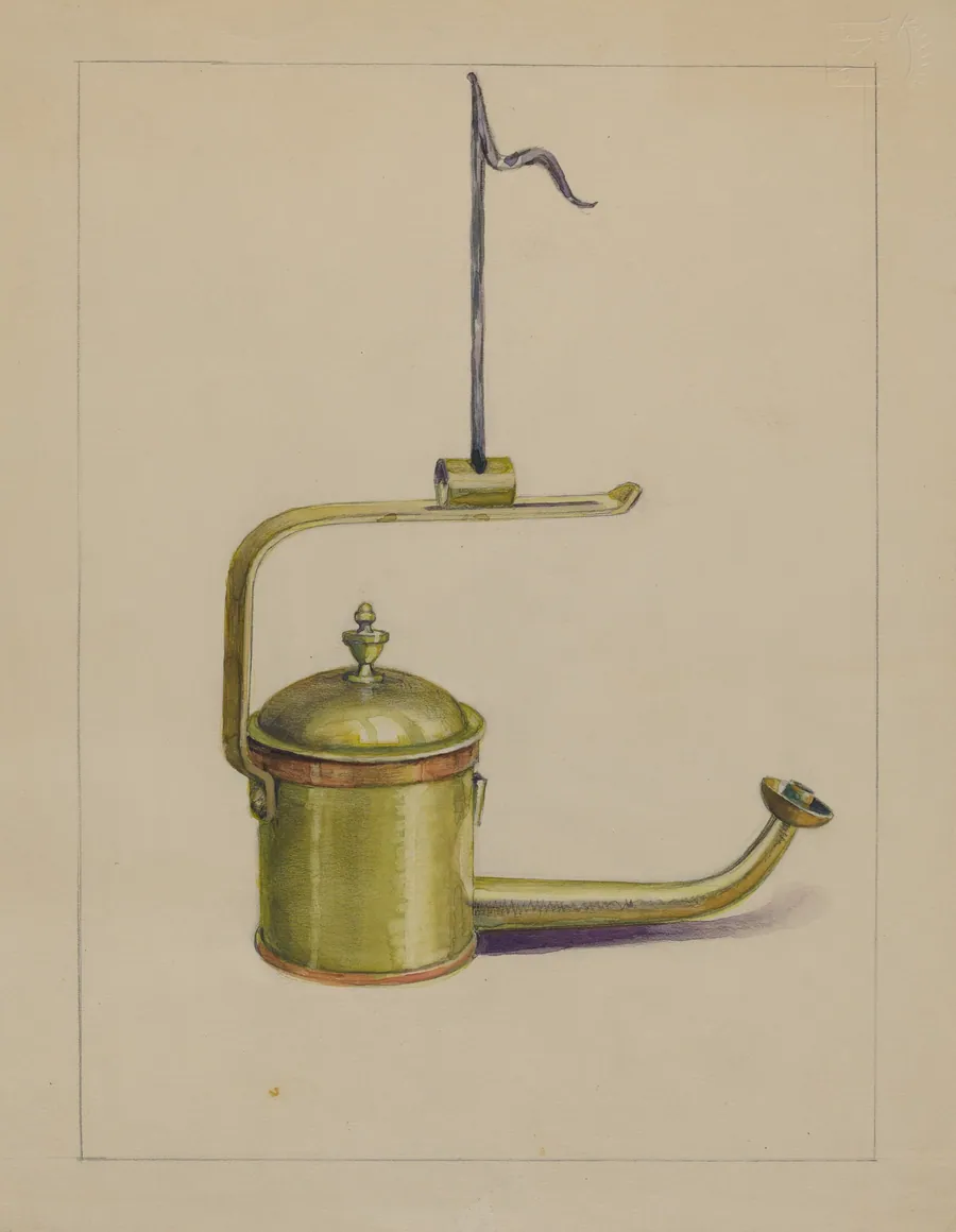 Sperm Oil Lamp by Hans Mangelsdorf