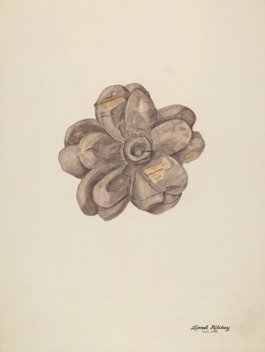Wood Carving - Flower by Lionel Ritchey