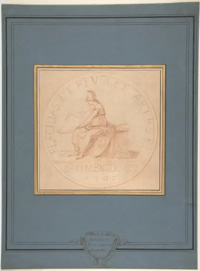 Design for a Medal: Bâtiments du Roy, 1740