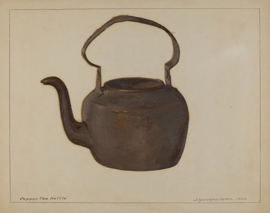 Copper Tea Kettle by J. Howard Iams