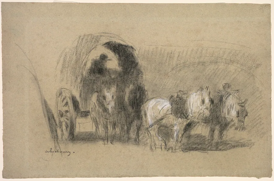 A Miller's Carriage by Albert-Charles Lebourg
