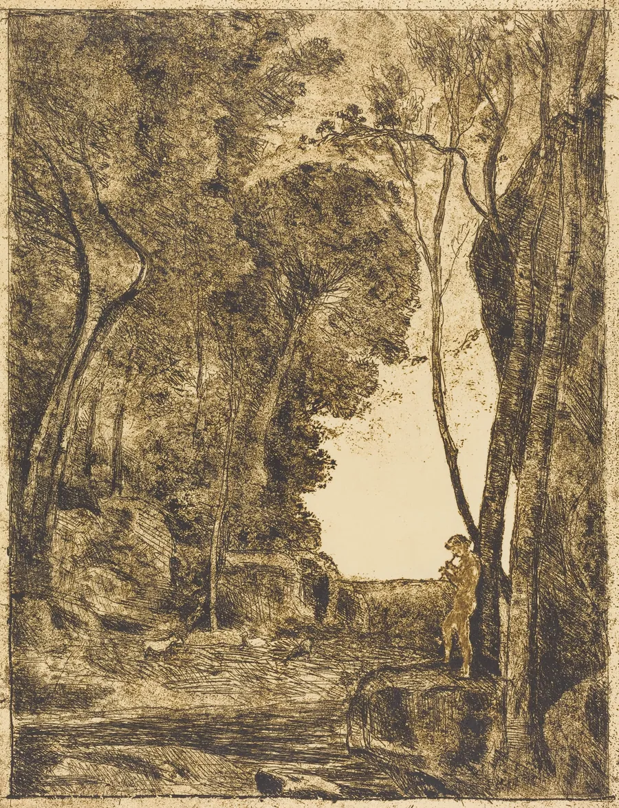 Little Shepherd, 1st Plate (Le Petit Berger) by Jean-Baptiste-Camille Corot