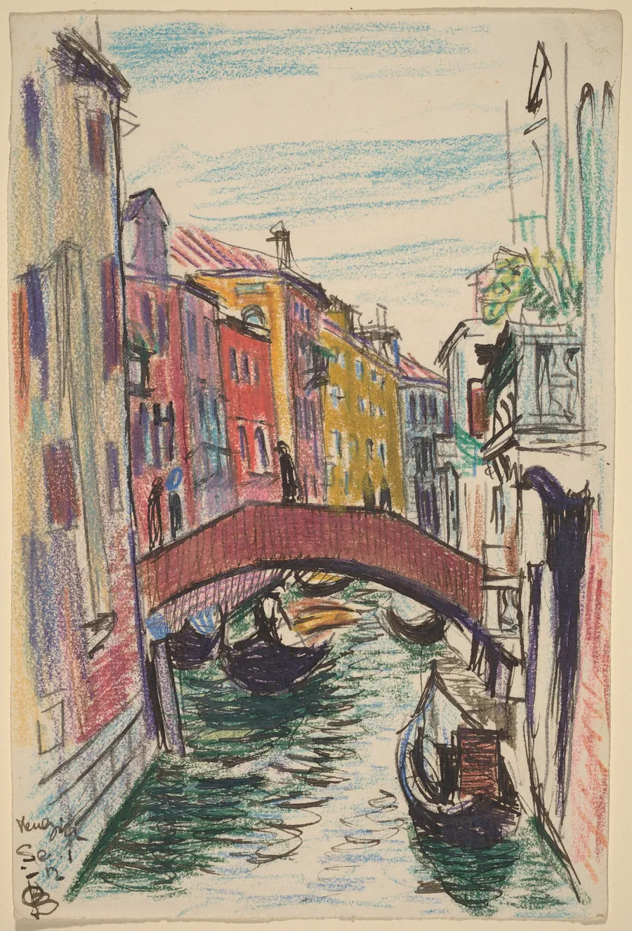 Canal, Venice by Oscar F. Bluemner