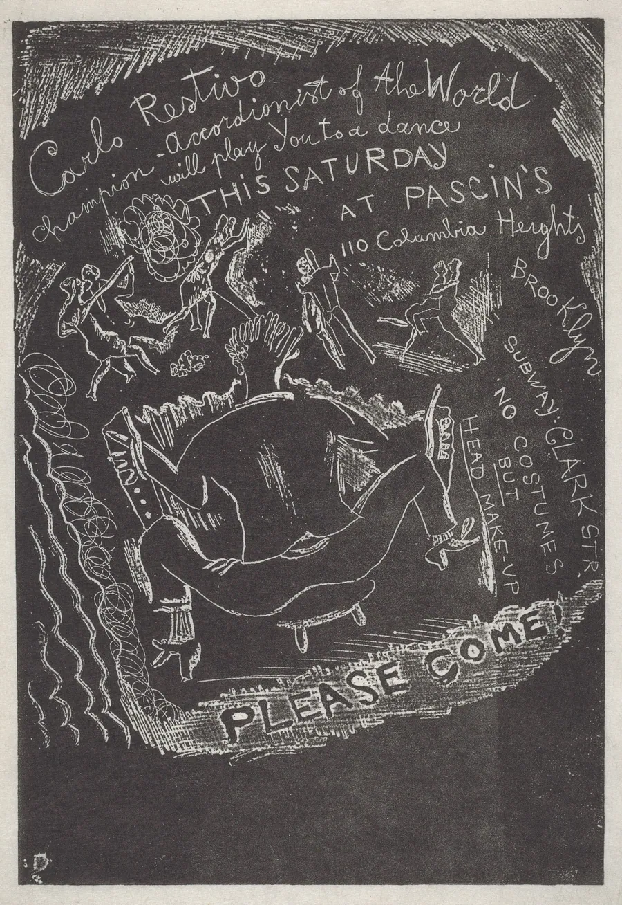 Untitled (Invitation to Party at Jules Pascin's) by Jules Pascin