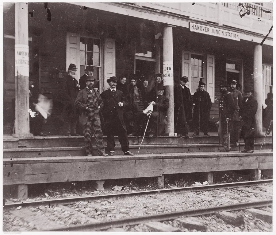 Hanover Junction Station, Pennsylvania by Mathew B. Brady