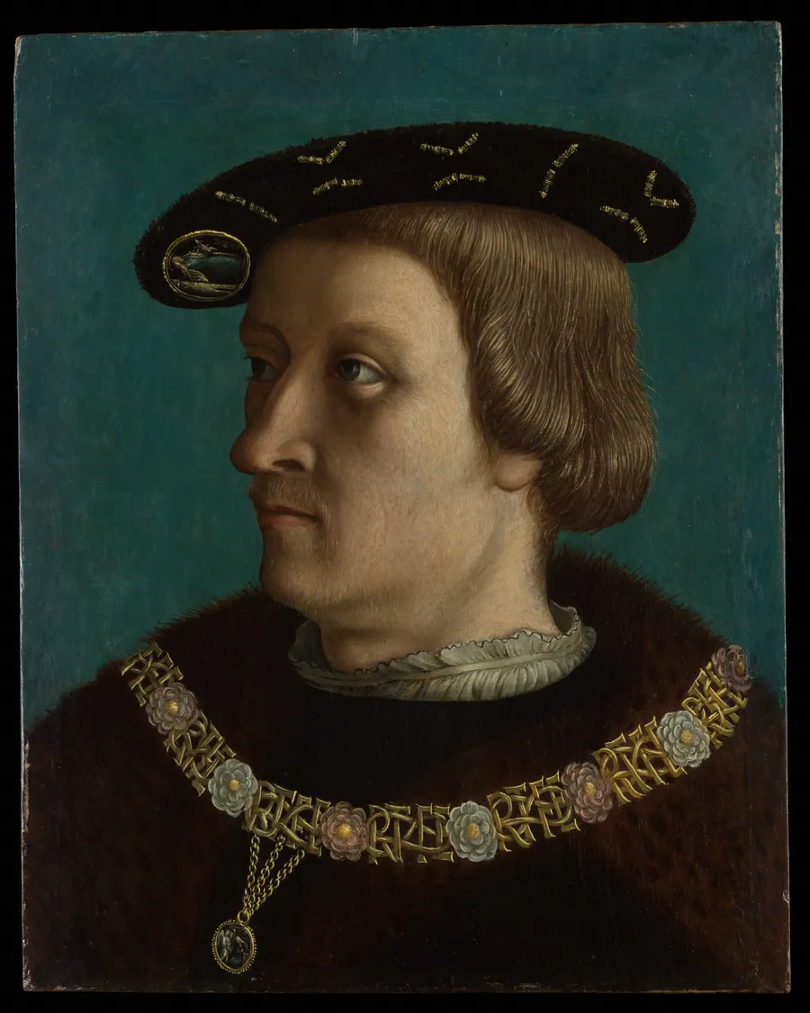 Portrait of a Man Wearing the Order of the Annunziata of Savoy by French Painter