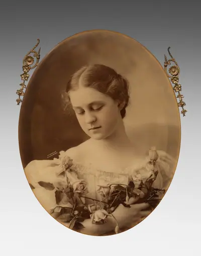 Young Woman Holding Roses