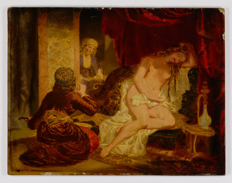 Oriental Princess after the Bath by Miner Kilbourne Kellogg, born Manlius Square, NY 1814-died Toledo, OH 1889