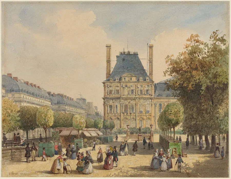 Rue de Rivoli and Pavillon Marsan by François Etienne Villeret