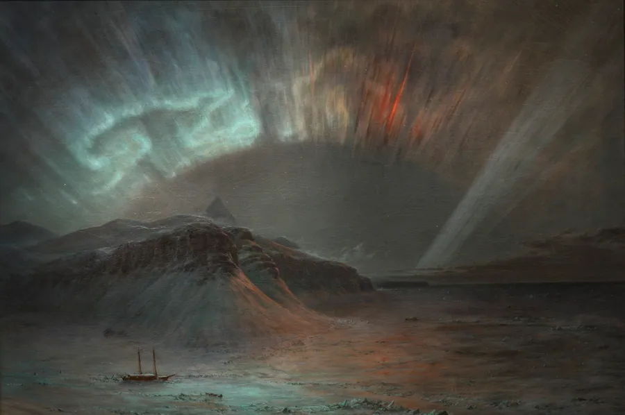 Aurora Borealis by Frederic Edwin Church, born Hartford, CT 1826-died New York City 1900