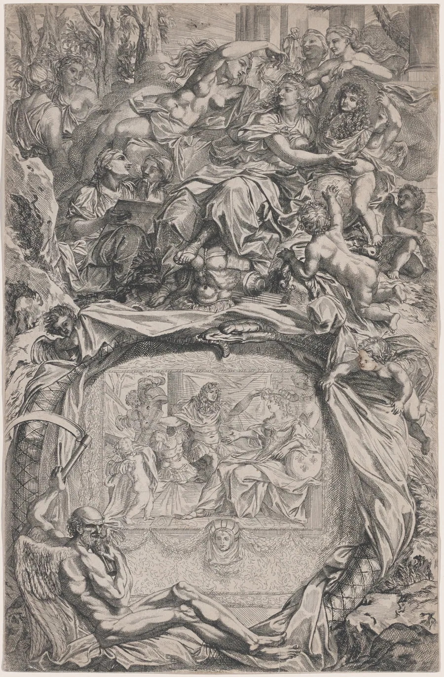 France Crowned with Victory by Louis XIV by François Verdier