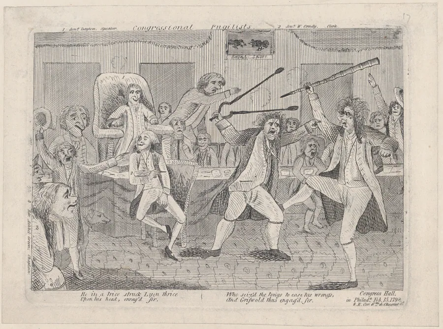 Congressional Pugilists by Anonymous, American, 18th century