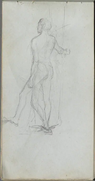 Sketchbook, page 60: Nude Male Study