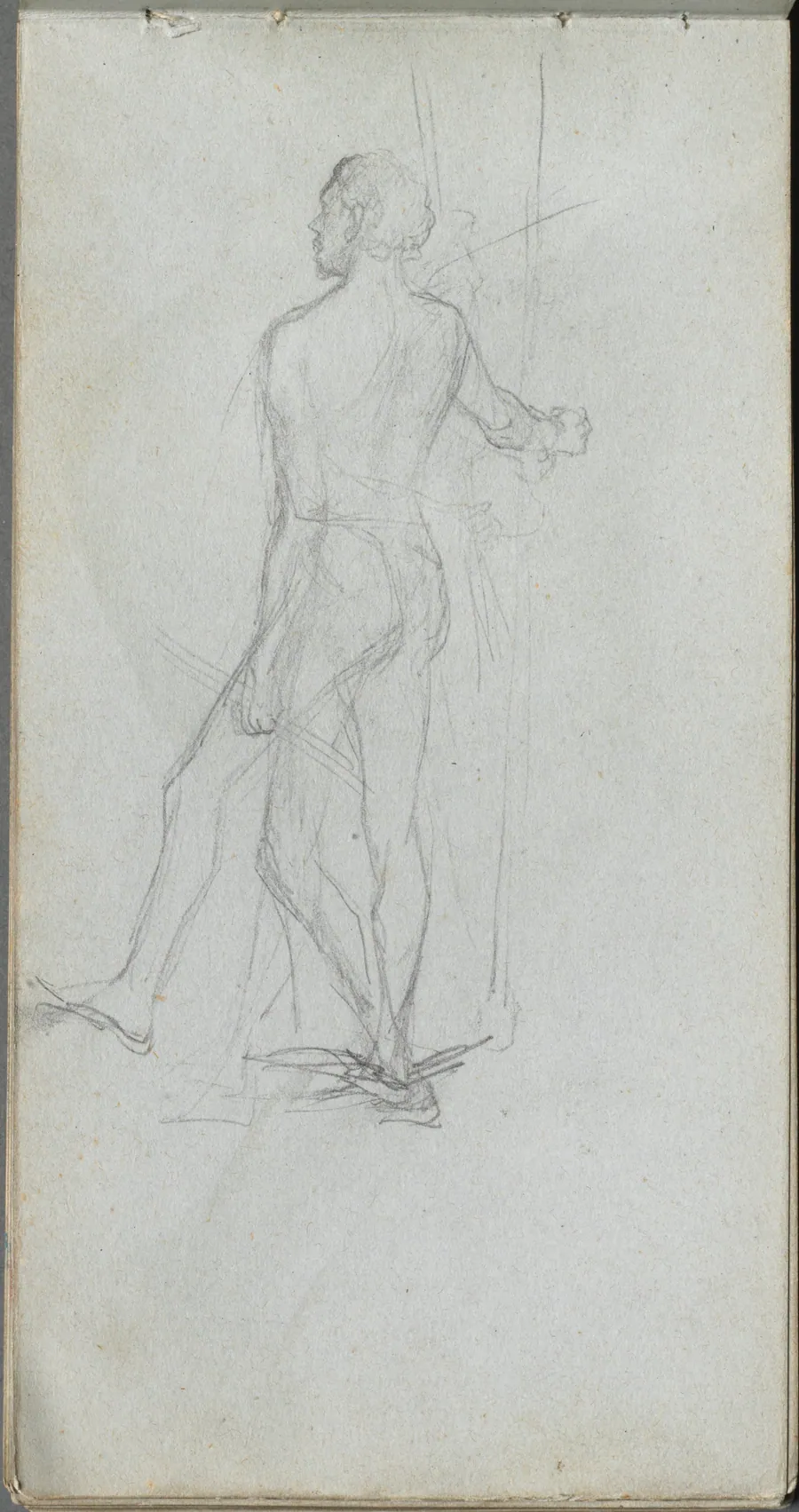 Sketchbook, page 60: Nude Male Study by Ernest Meissonier