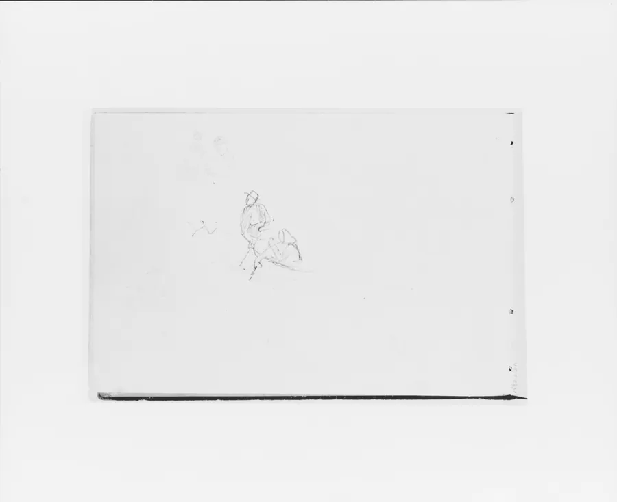 Two Figures (from Sketchbook X) by William Trost Richards