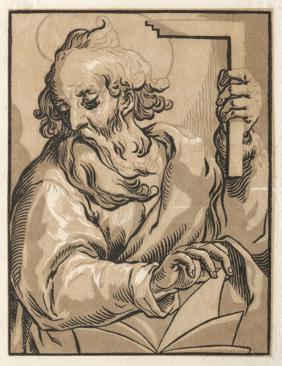Christ and the Apostles: St. Thomas  (with the Square) by Ludolph Büsinck