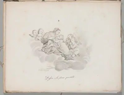 Art of the Lithograph: Madonna and Child on the Clouds, Plate II