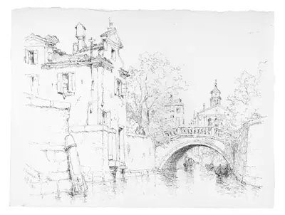 Canal and Church of San Giuseppe, Venice