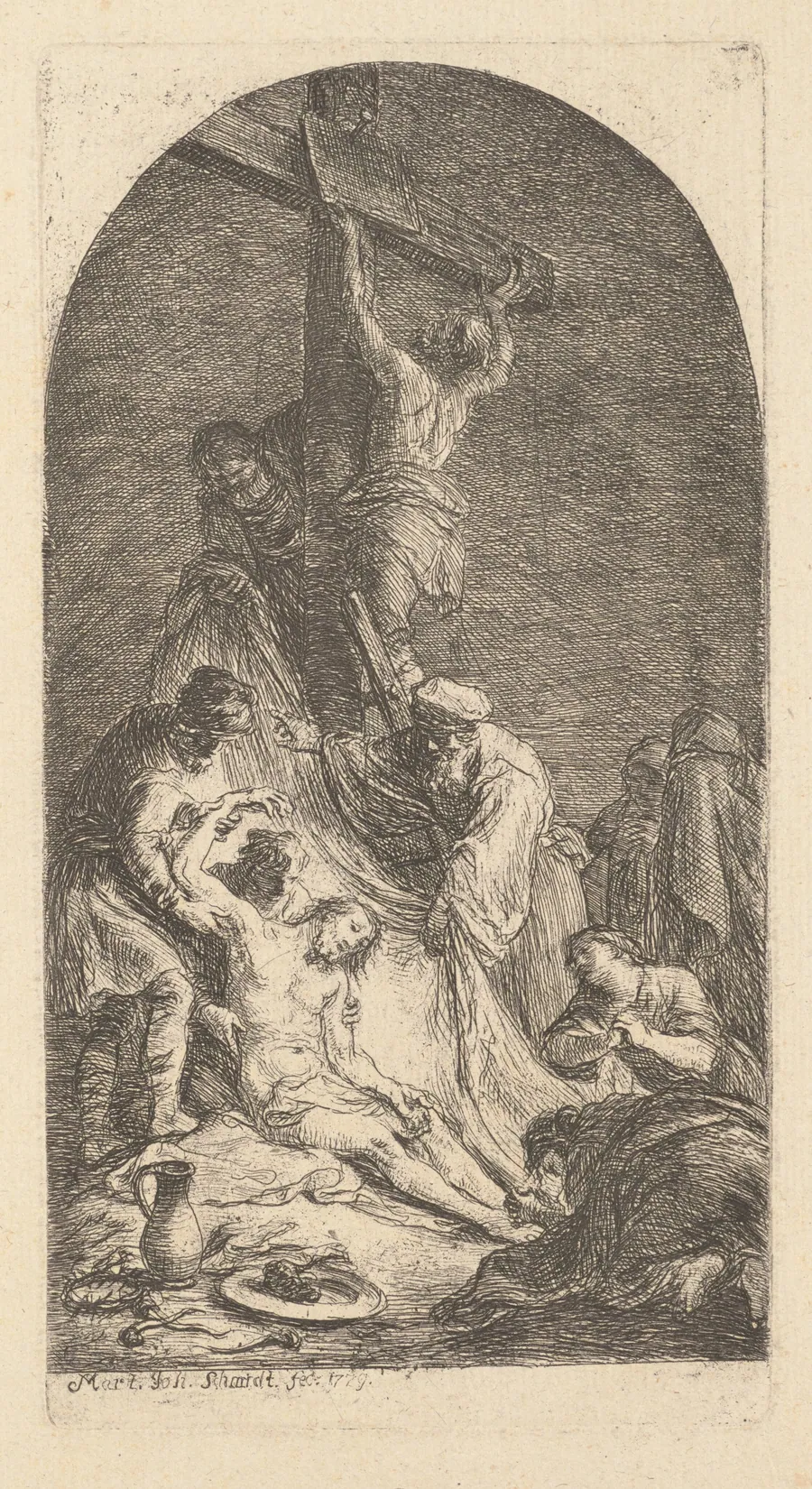 Descent from the Cross by Martin Johann Schmidt