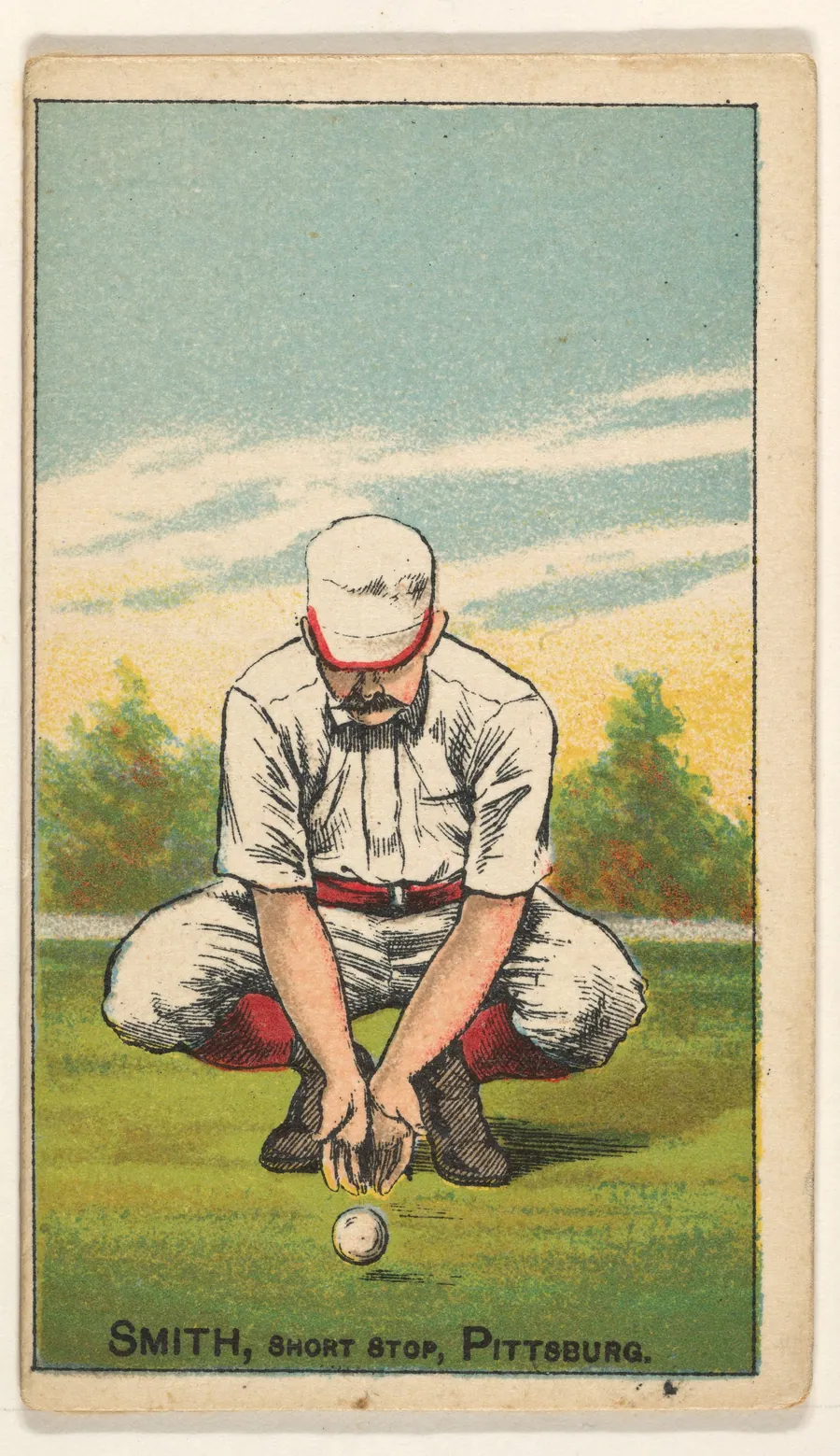 Smith, Shortstop, Pittsburgh, from the Gold Coin series (N284) for Gold Coin Chewing Tobacco by D. Buchner & Co., New York