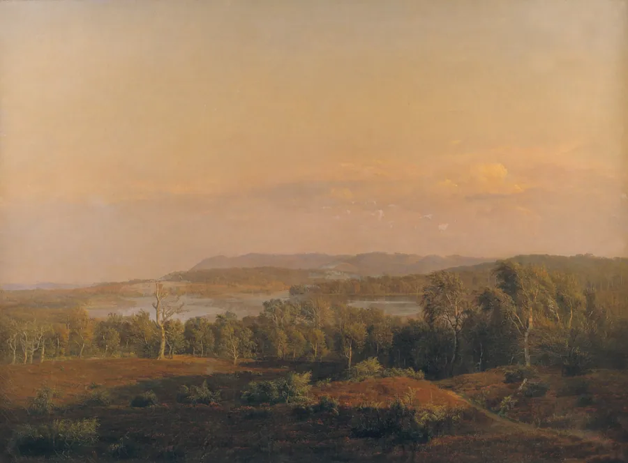 Udsigt mod Himmelbjerget. Aften by Dankvart Dreyer
