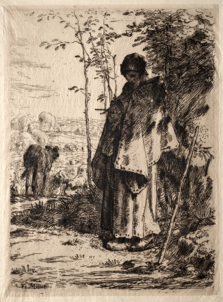The Large Shepherdess by Jean-François Millet