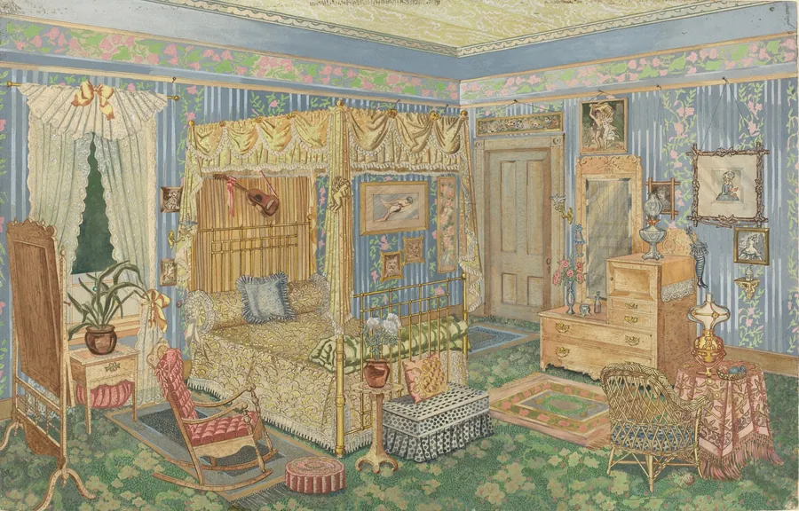 Woman's Bedroom by Perkins Harnly