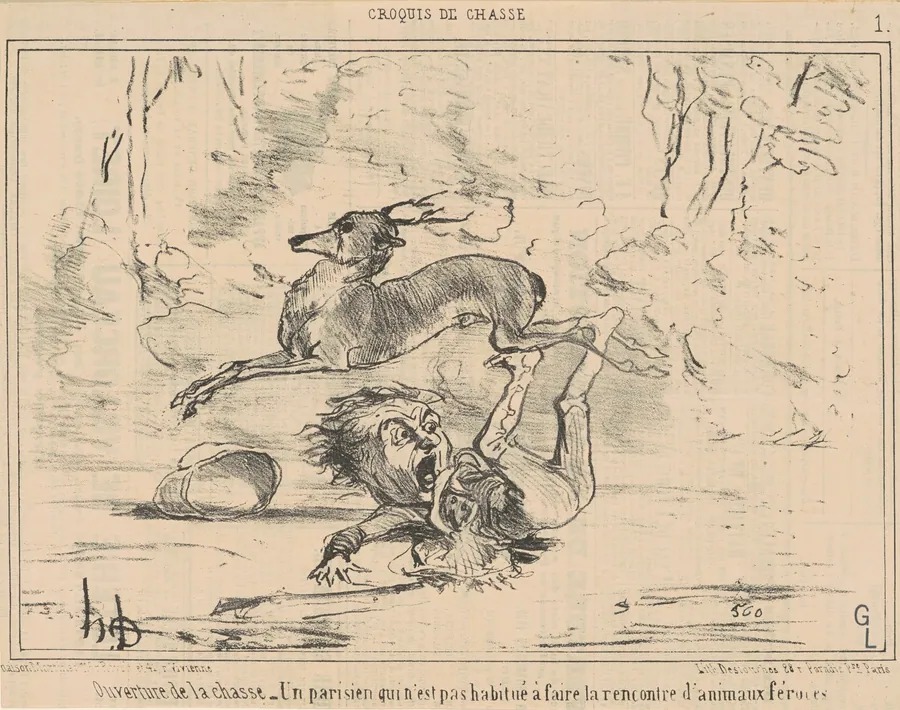 Ouverture de la chasse by Honoré Daumier