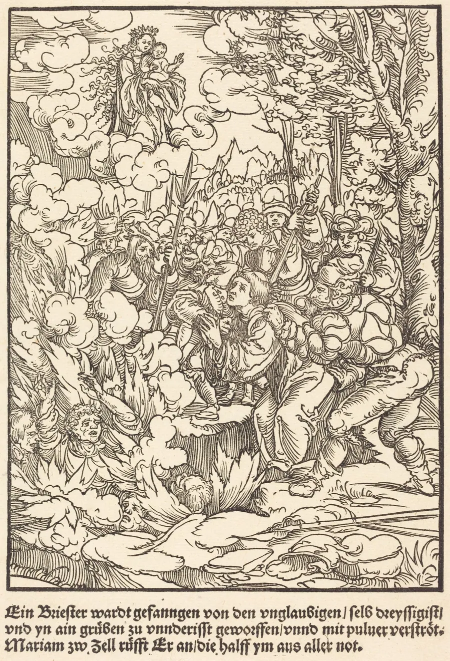 Ein Briester wardt gefanngen ... by Master of the Miracles of Mariazell
