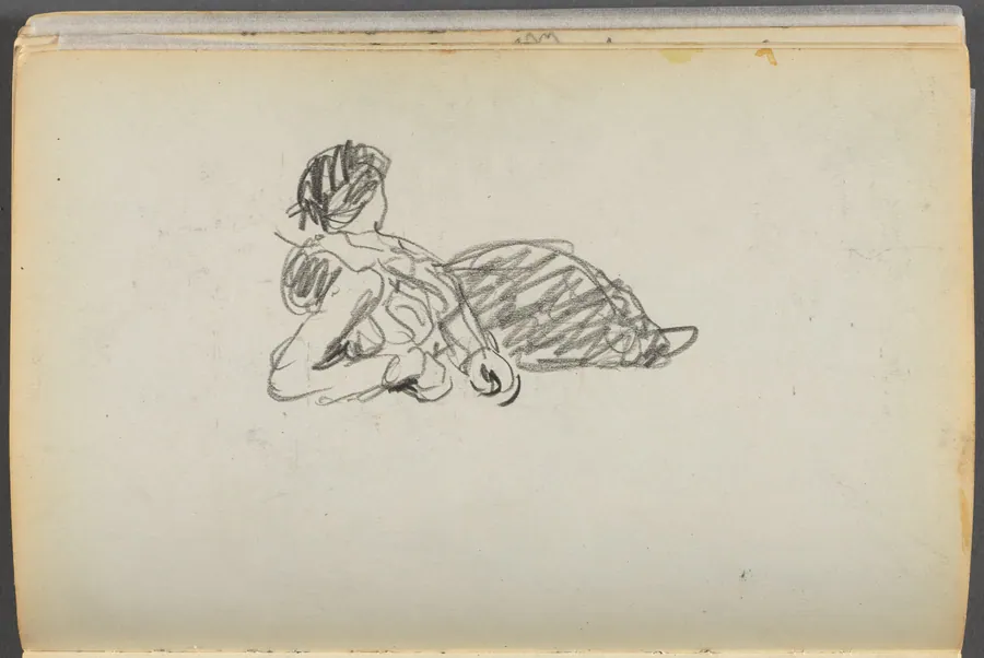 Sketchbook- The Granite Shore Hotel, Rockport, page 082: Reclining Figure by Maurice Prendergast
